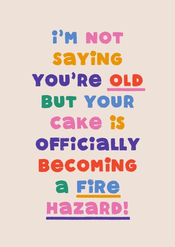 Funny Birthday Card - Fire Hazard created by Folio | Ian Owen