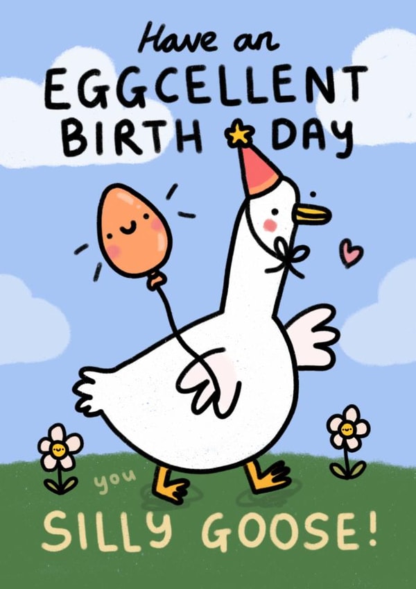 Cute Birthday Card - Silly Goose created by Wren & Wilson