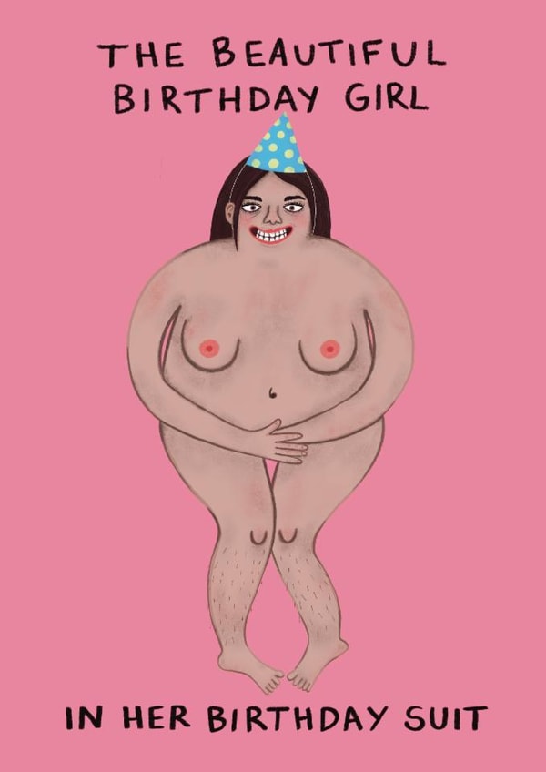 Funny Birthday Card - Birthday Suit created by Kattypoos