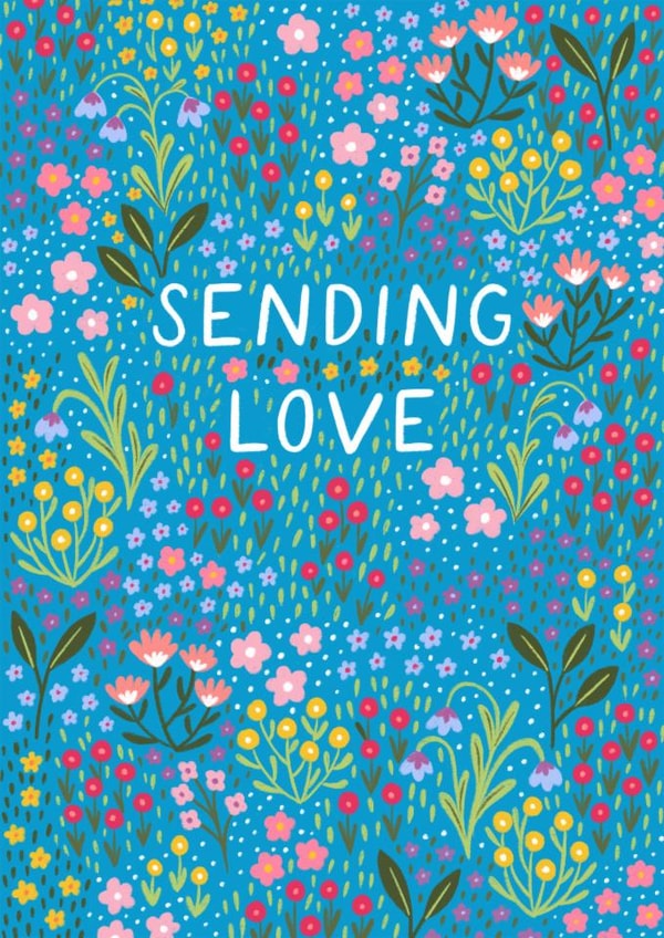 Pretty Sympathy Card - Sending Love created by Pear Tree Press