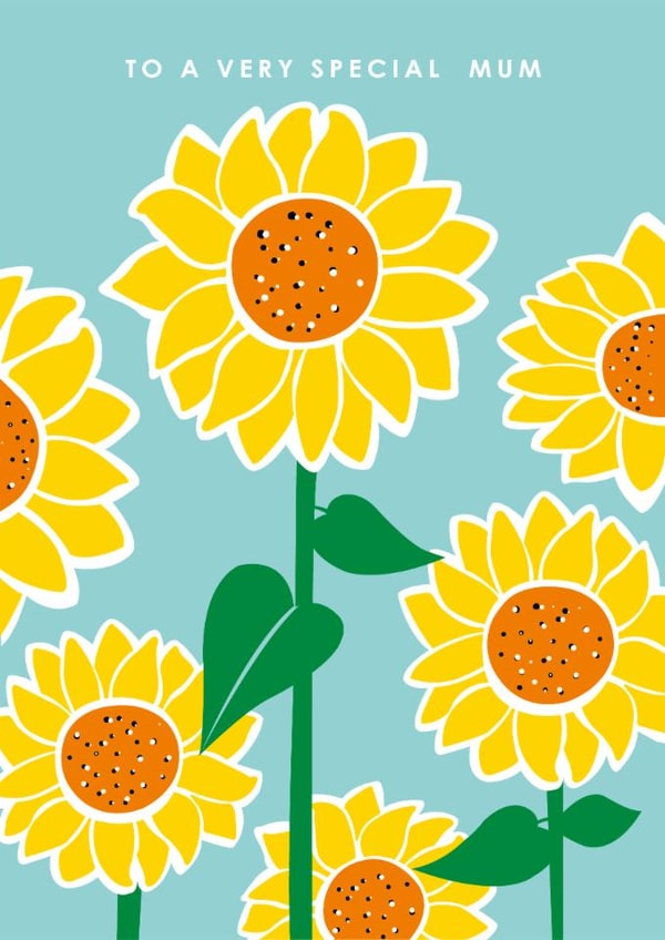 Pretty Mother's Day Card - Very Special Mum - Sunflowers created by Happy Street