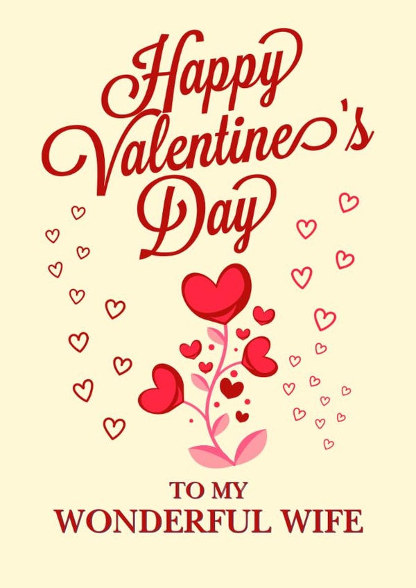 Valentines for my Wonderful Wife - Flowers & Hearts created by Dara, Ceramic Scripture