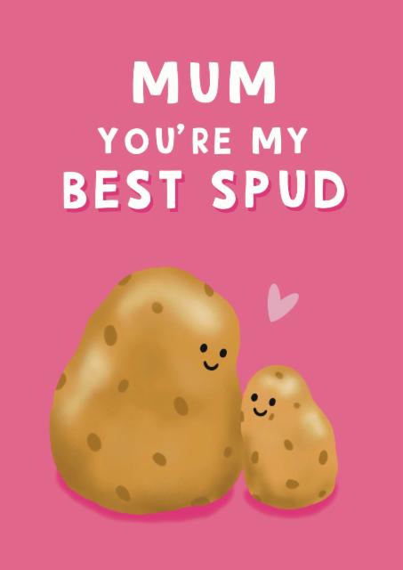 Cute Mother's Day/Birthday Card - Best Spud - Pun | thortful