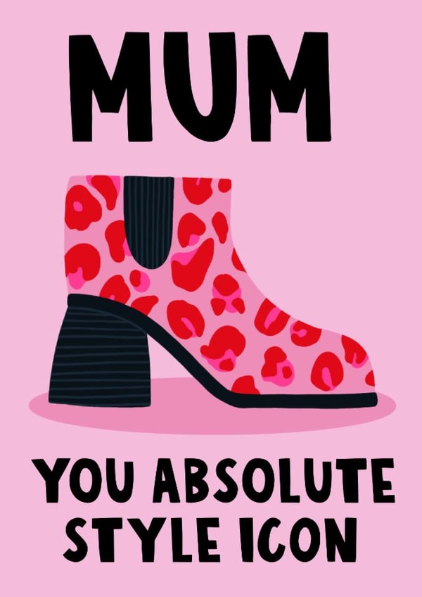 Fun Mother's Day Card - Style Icon - High Heel Shoe created by Lucy Maggie Designs