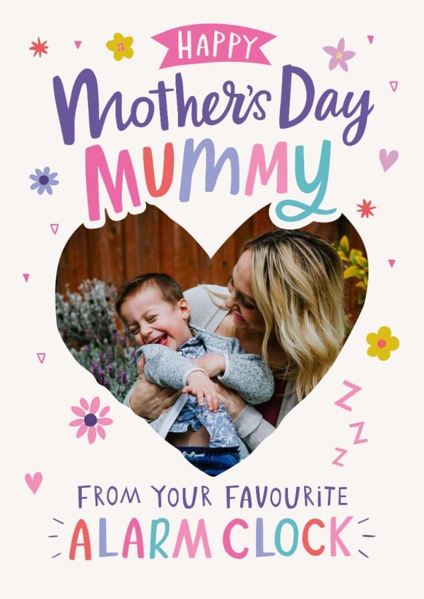 Funny Mother's Day Card - Mummy - Favourite Alarm Clock created by Dotty Black
