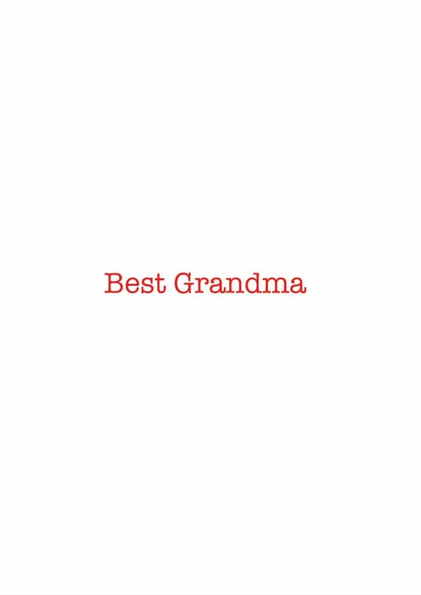 Cute card for your grandma - Best Grandma - Simple created by DBD Designs