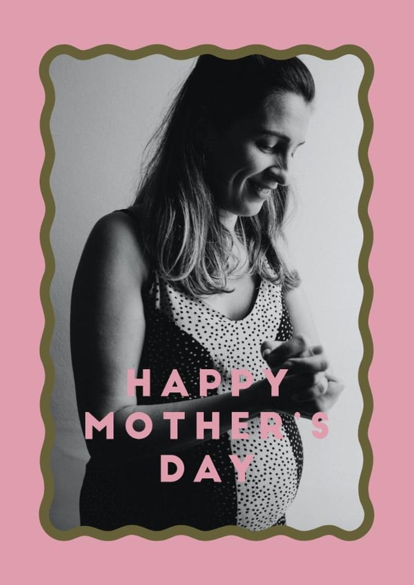 Modern Mother's Day Card - Wavy Frame created by AniSomi