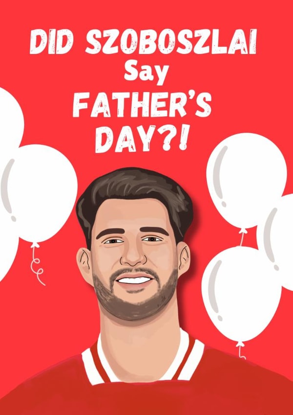 Punny Father's Day Card - Dominik Szoboszlai - Pun created by Original Fox Cards