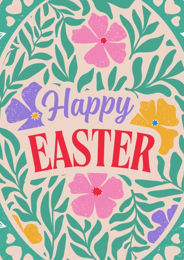 Pretty Easter Card - Flowers - Floral Design created by Charlo