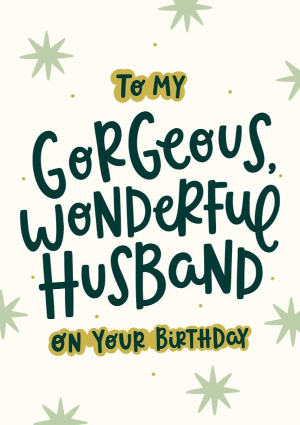 Classic Birthday Card - Gorgeous Husband created by Abbie Imagine