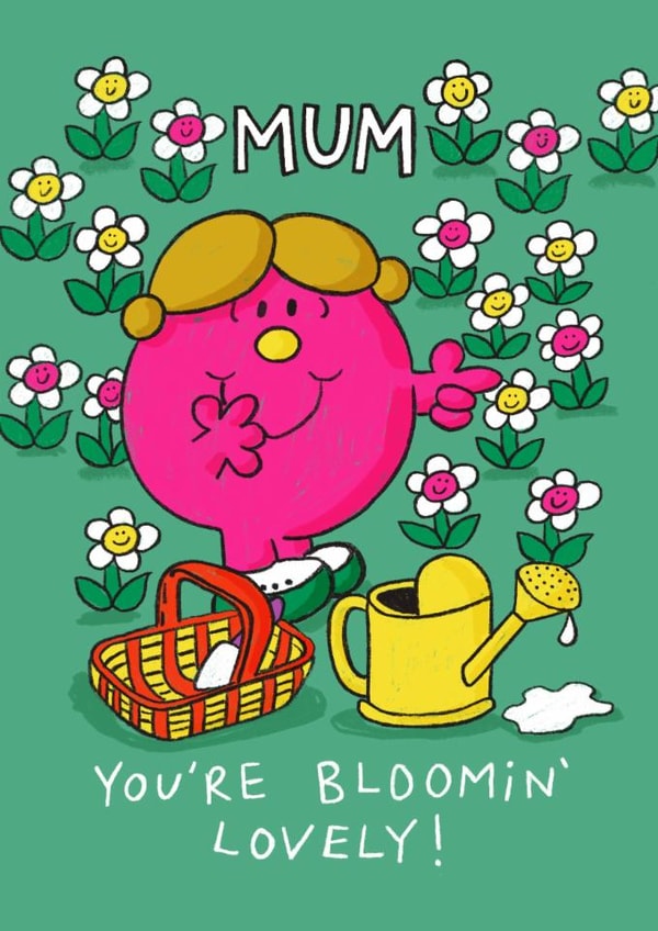 Cute Mother's Day Card - Little Miss Helpful - Flowers created by Mr. Men