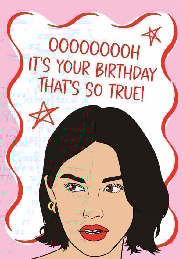 Fun Birthday Card - Gracie Abrams - That's So True created by Tiger Feet Creations