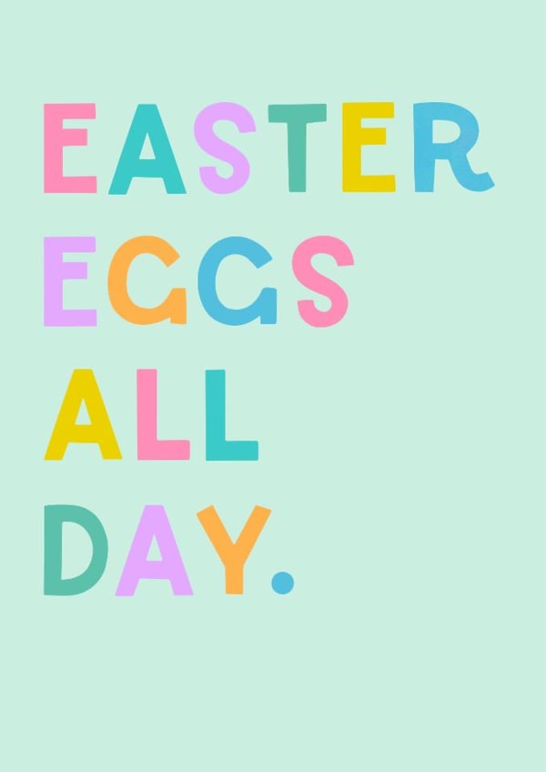 Classic Easter Card - Easter Eggs All Day created by Lemon and Sugar 