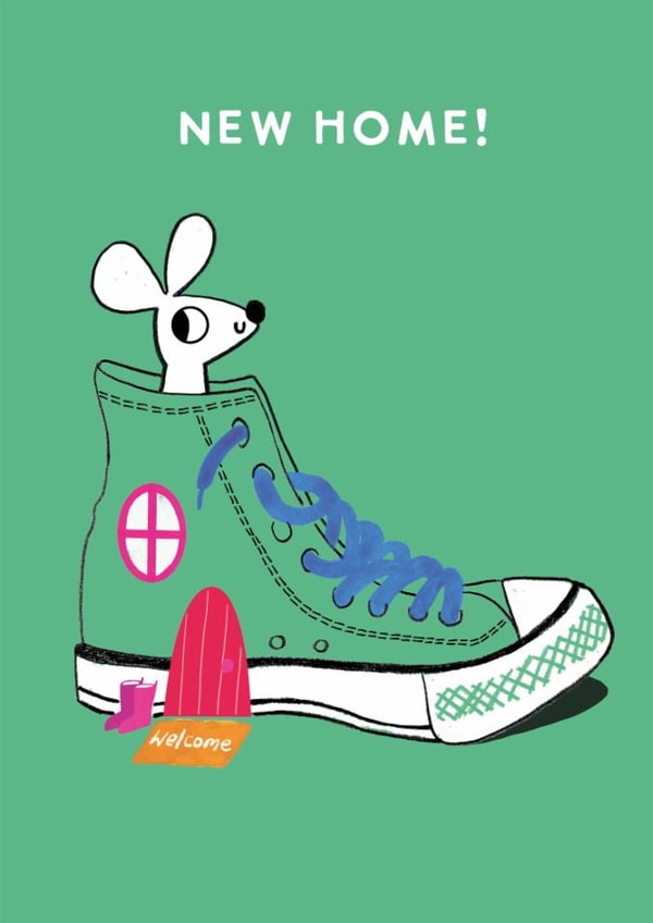 Cute New Home Card - Mouse in house created by Holly Fox