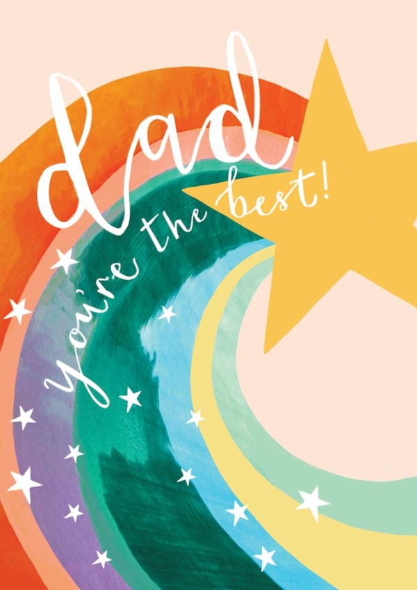 Classic Father's Day/Birthday Card - Rainbow Shooting Star created by Louise Tiler
