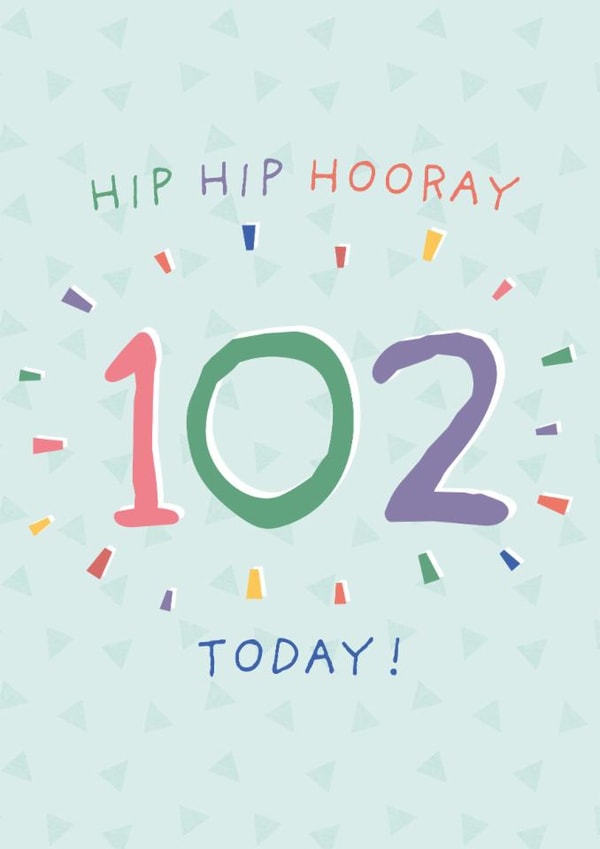 Classic Birthday Card - 102nd - Hip Hip Hooray created by Juniper and Rose Studio