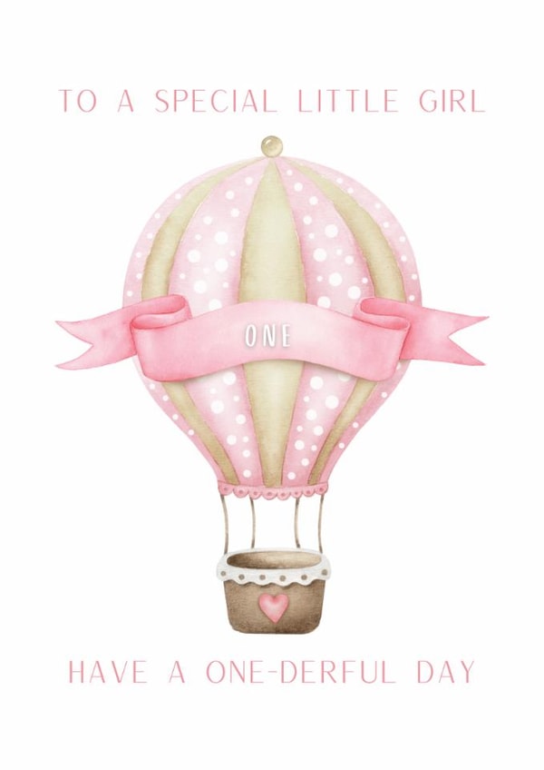 Adorable One-derful 1st birthday card created by Doodles by Doodle