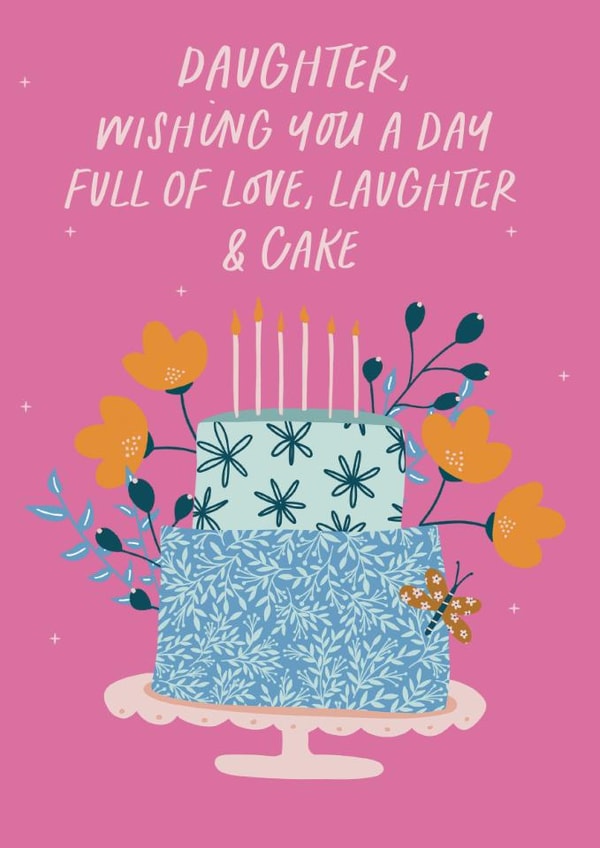 Pretty Birthday Card - Love, Laughter And Cake created by Sweetlove Press