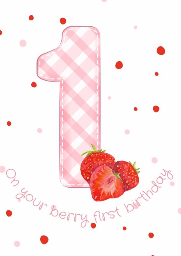 Cute Berry 1st Birthday Card created by Doodles by Doodle