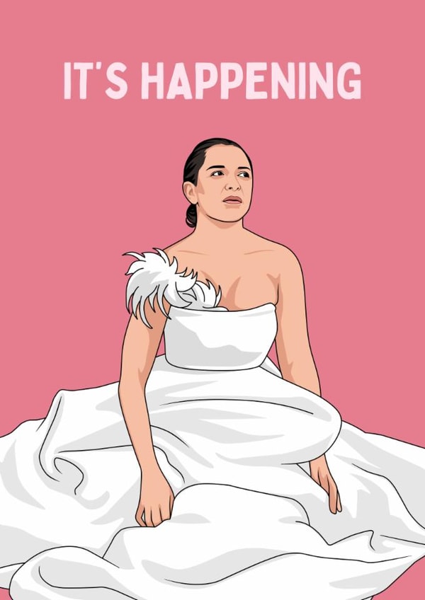 Funny Wedding Card - Bridesmaid Proposal - It's Happening created by Sundiva Designs