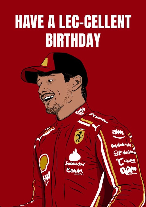 Punny Birthday Card - Charles Leclerc - F1 created by DanAllen20