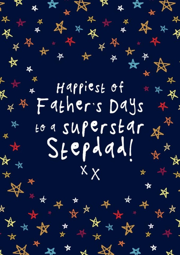 Cute Father's Day Card - For Stepdad - Superstar created by Bow & Bell
