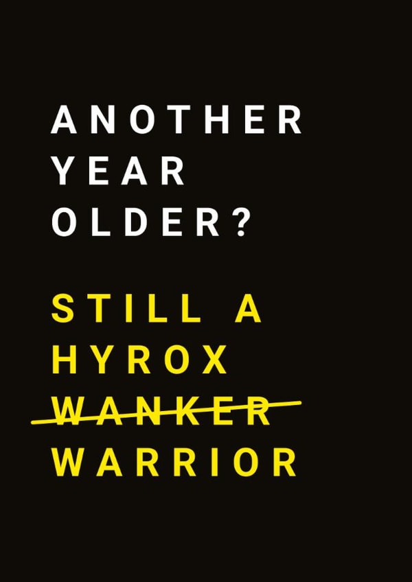 Funny Birthday Card - Hyrox Warrior created by Digital Waves