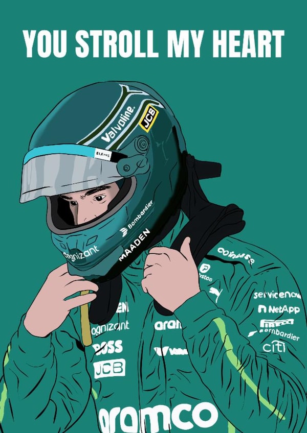 Punny Valentine's Day/Anniversary Card - Lance Stroll - F1 created by DanAllen20