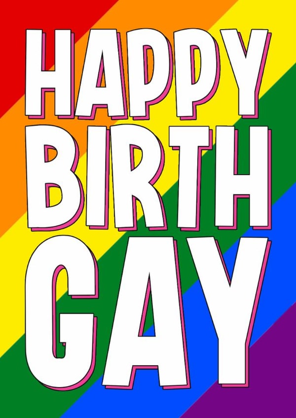 Tongue In Peach LGBTQ-Grußkarte – 'Happy Birthday To My Favorite Lesbian', A5, Mit Umschlag