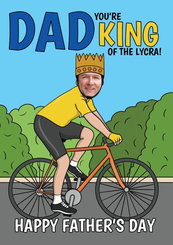 Fun Father's Day Card - Cycling - King Of The Lycra created by @Cupsie's Creations