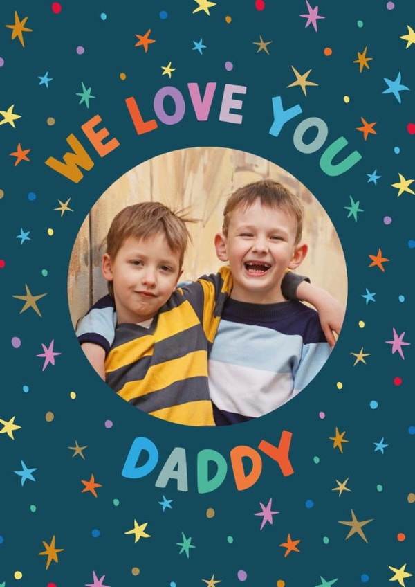Classic Father's Day Photo Card - From The Kids - Stars created by The Pattern Press