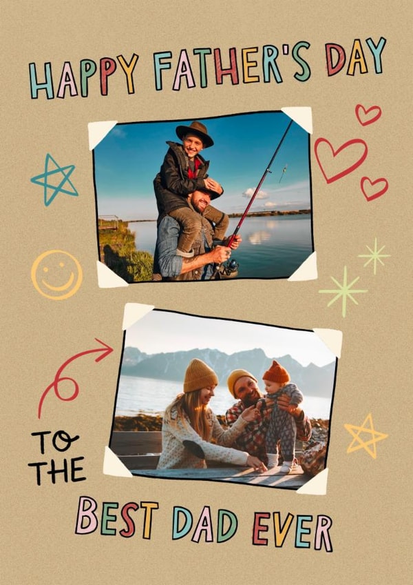 Cute Father's Day Card - Scrapbook - Best Dad Ever created by by Rachel Manzano