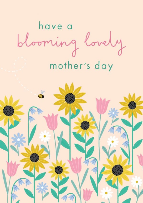 Pretty Floral Mother's Day Card - 'Have a Blooming Lovely Mother's Day' created by Sorcha Faulkner