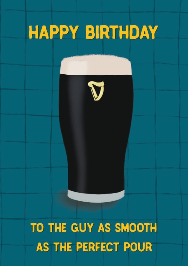 Fun Birthday Card - For Him - Guinness created by Sweetlove Press