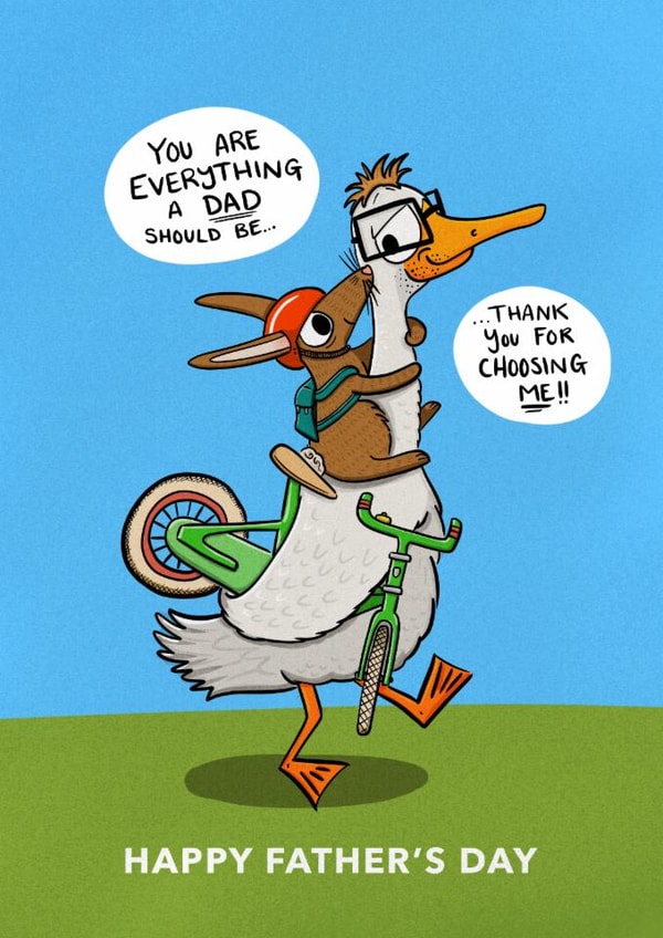 Cute Father's Day Card - From Adopted Child - To Adoptive Dad created by Ivorymint cards