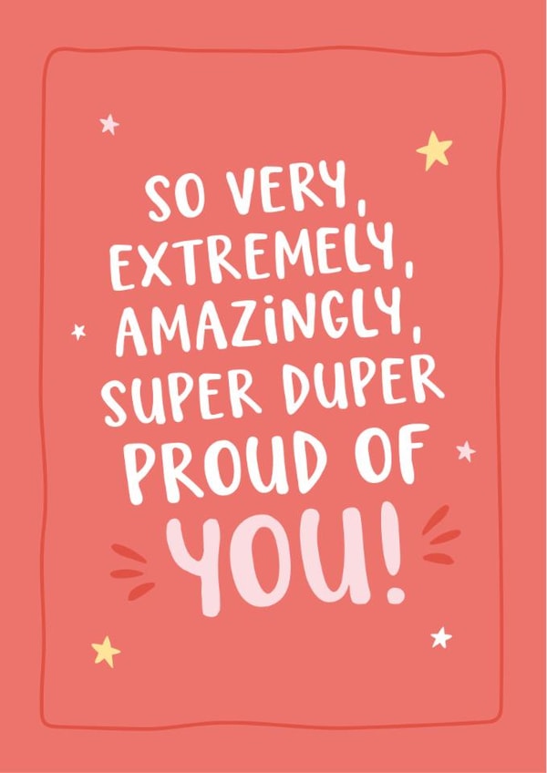 Cute Congratulations/New Job Card - Super Duper Proud Of You! created by Kreate Paper Co.