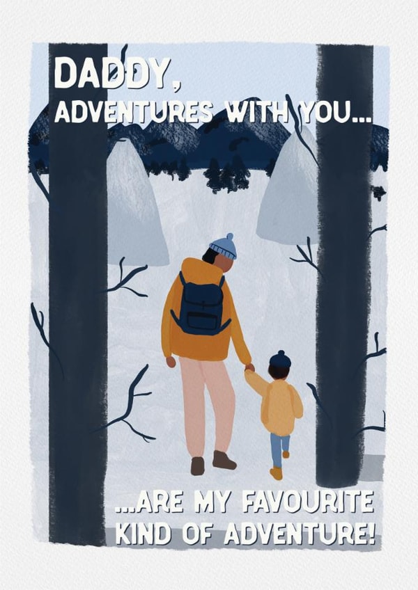 Classic Father's Day Card - For Daddy - Favourite Kind Of Adventure created by Sweetlove Press