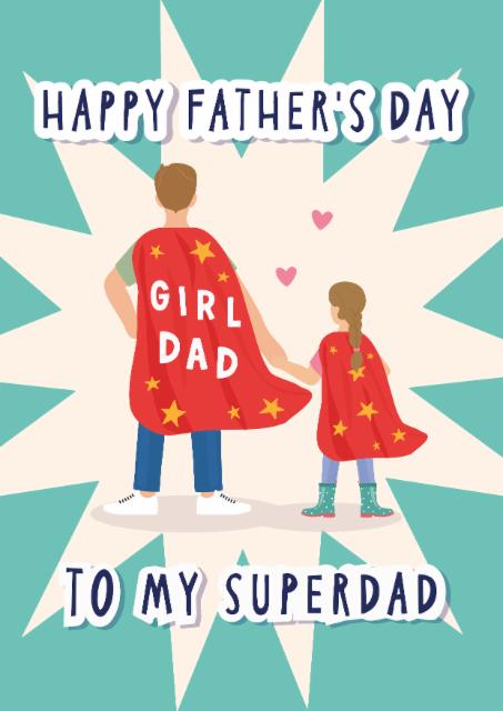 Cute Father's Day Card - To My Superdad - From Daughter | thortful