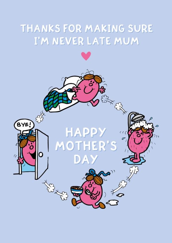 Cute Mother's Day Card - Mr. Men - Little Miss Quick created by Mr. Men