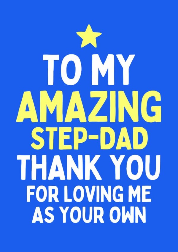 Heartfelt Father's Day Card - Amazing Step-Dad created by Sundiva Designs