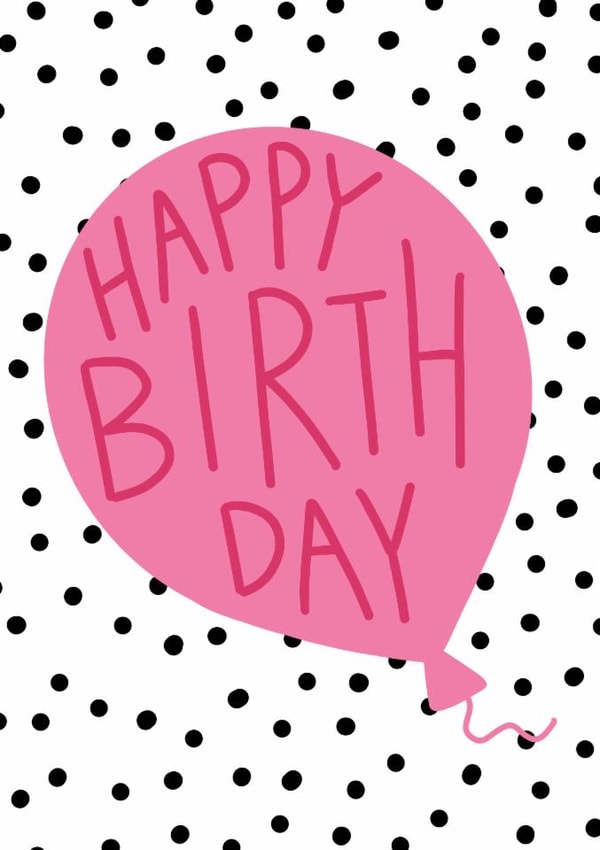 Classic Birthday Card - For Her - Balloon created by hot girl cards