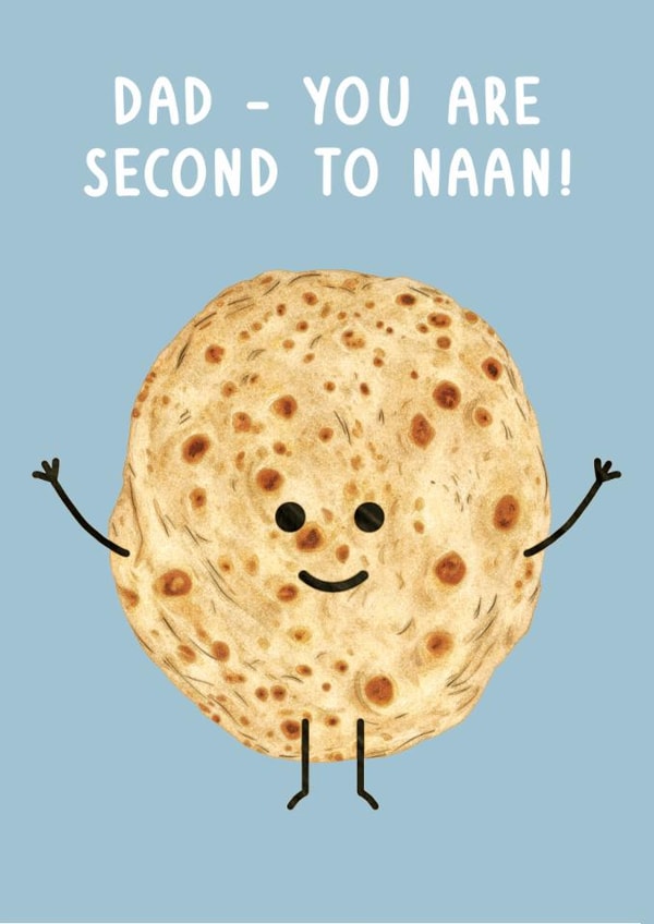 Funny Father's Day Card - Naan Bread created by Of Life & Lemons Ltd.