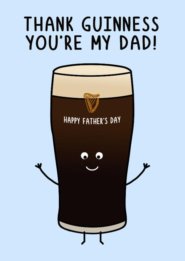 Funny Father's Day Card - Guinness created by Of Life & Lemons Ltd.