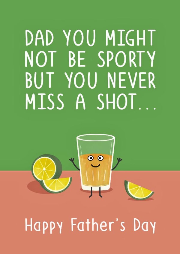 Funny Father's Day Card - Never Miss A Shot created by Of Life & Lemons Ltd.