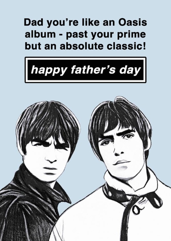 Cheeky Father's Day Card - Oasis - Absolute Classic created by Of Life & Lemons Ltd.