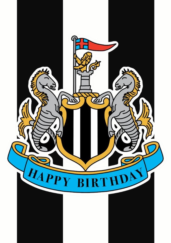 Newcastle United Birthday Card - Newcastle United - Football Club created by Pink Peach Cards