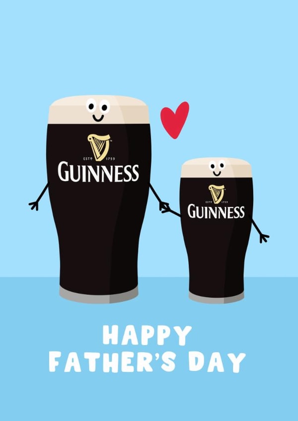 Cute Father's Day Card - Guinness - Baby Guinness created by Pink Peach Cards