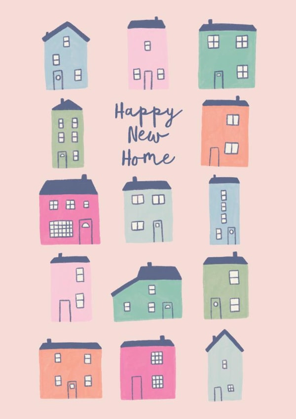 Classic New Home Card - Happy New Home - Houses created by Sarah Frances