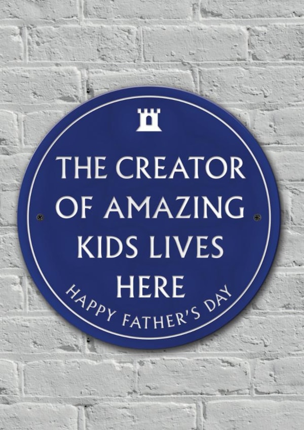 Funny Father's Day Card - Creator Of Amazing Kids - From The Kids created by Brainbox Candy