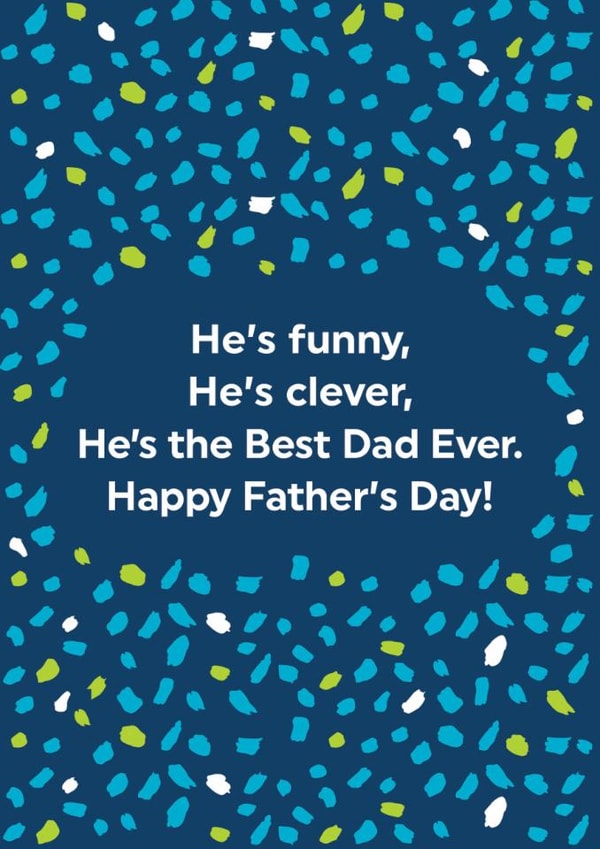 Fun Father's Day Card - Dad - Best Dad Ever created by Brainbox Candy